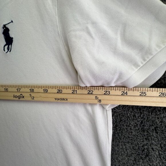 Polo Ralph Lauren Polo Shirt XL White Embroidered Short Sleeve Big Pony Pro Fit - Picture 6 of 15